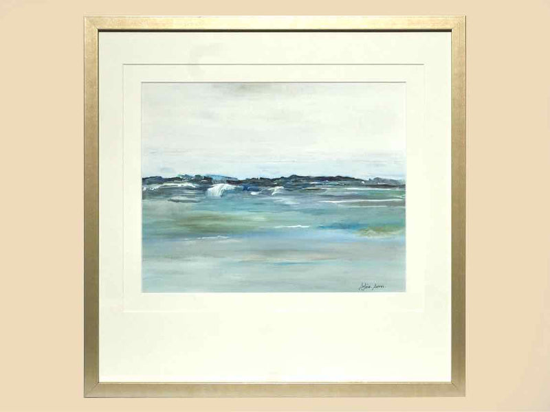 'Castal Abstract 3' in Silver Frame