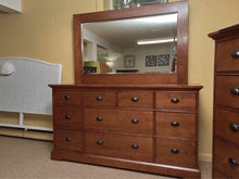 A-America Furniture  Cherry 10 Drawer With Mirror Dresser