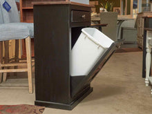 Black Trash Bin with Star on Pull Down Door