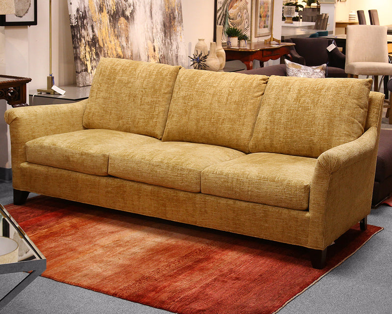 Fairfield 90" 3-Cushion Sofa in Golden Wheat Cenille