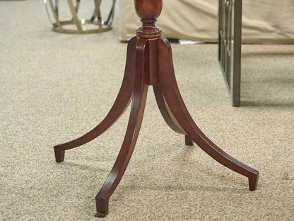 Bombay Mahogany Pie Crust Pedestal Side Table