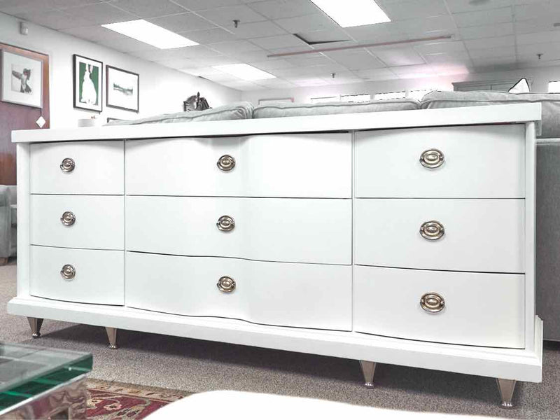 Basset White Serpentine Front Dresser