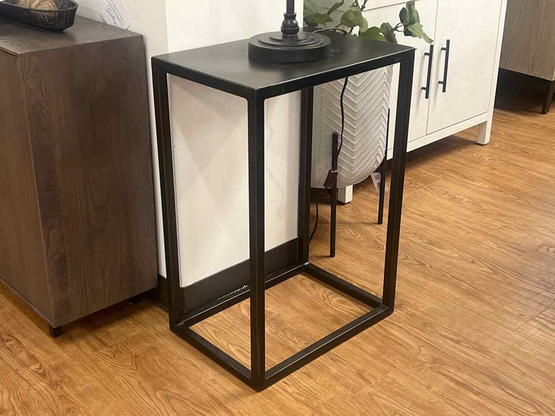 Industrial Black Metal Side Table