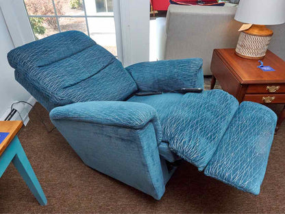 La-Z-Boy Power Recliner In Light Blue Performance Velvet Upholstery