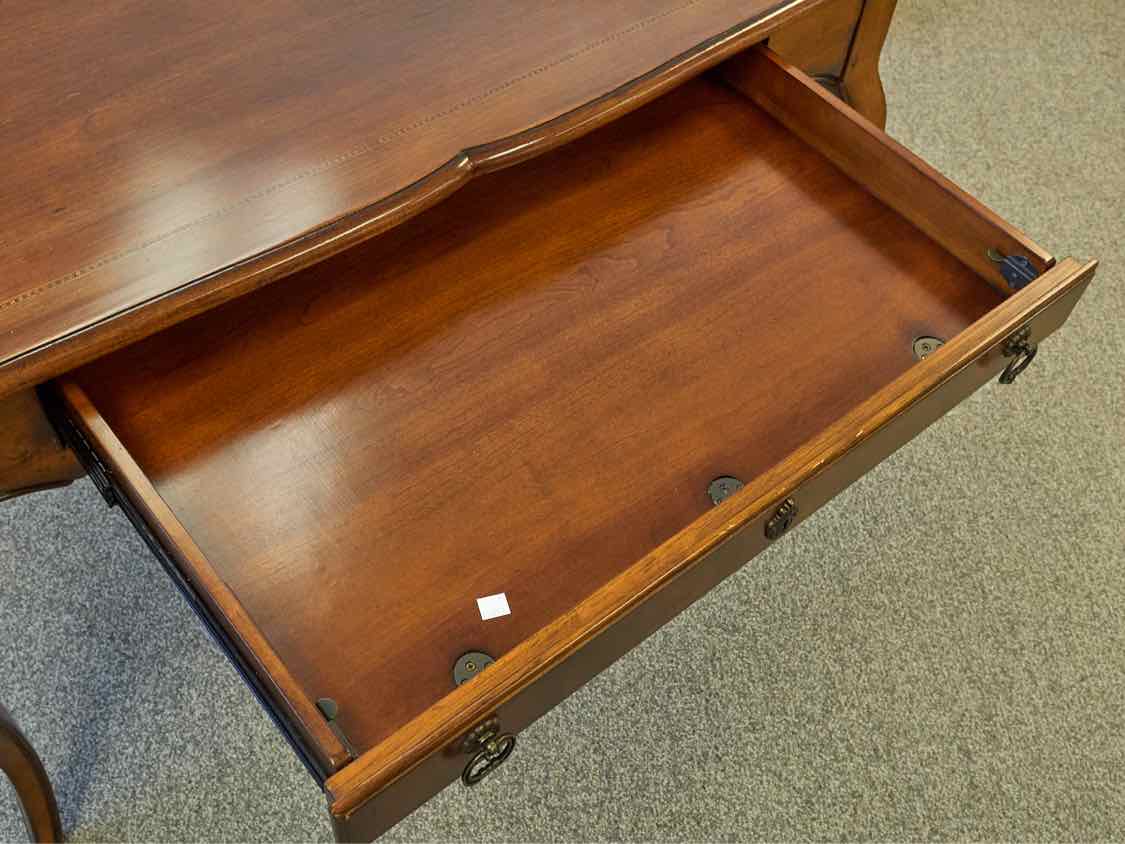 Drexel  Cherry Desk with Cabriole Legs with 1 Drop Down Drawer & Backsplash