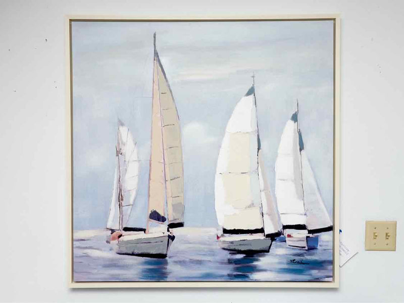 'Afternoon Sail' Textured Framed Print