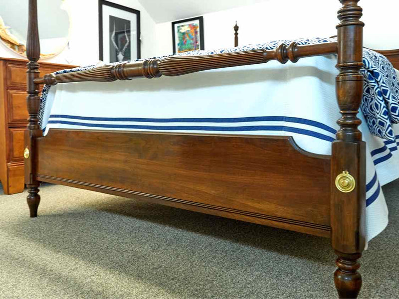 Ethan Allen Cherry Four Post Queen Bed