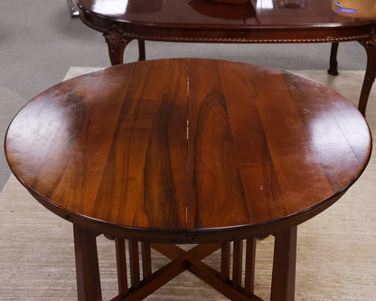 Roche Bobois Tea Route Round Dining Table with 2 Leaves