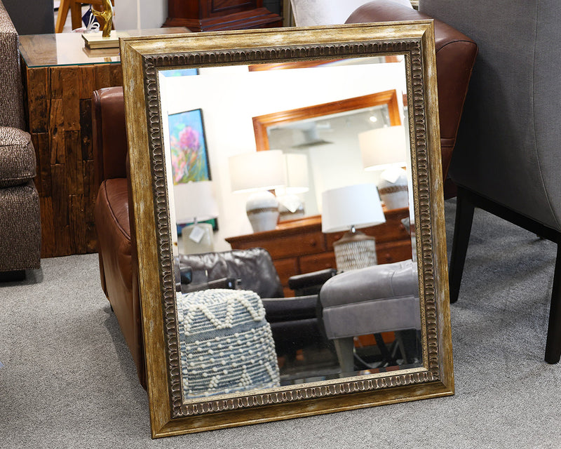 Beveled Mirror in Gold and Bronze Frame