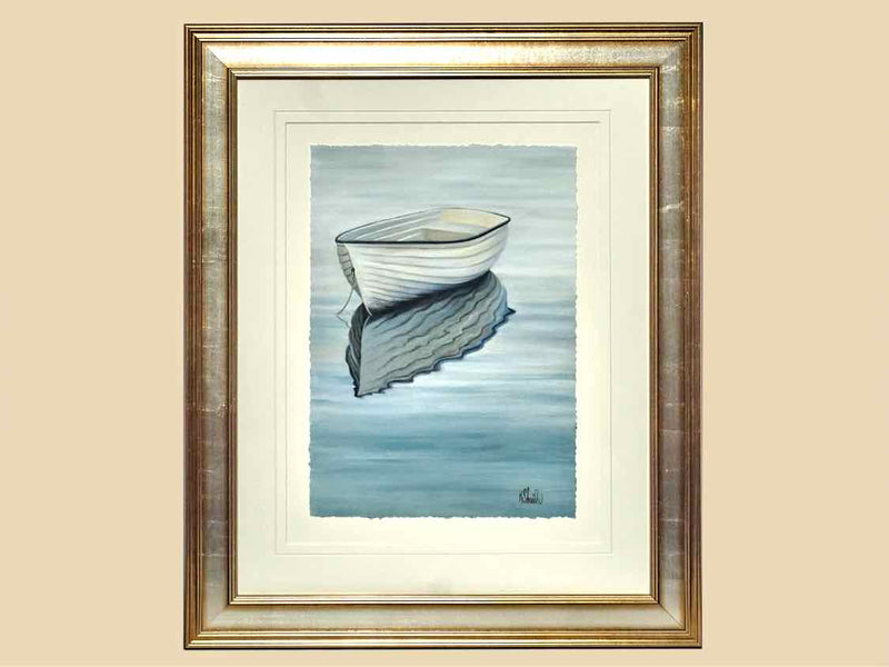 'Row Boat 2' in Silver Frame