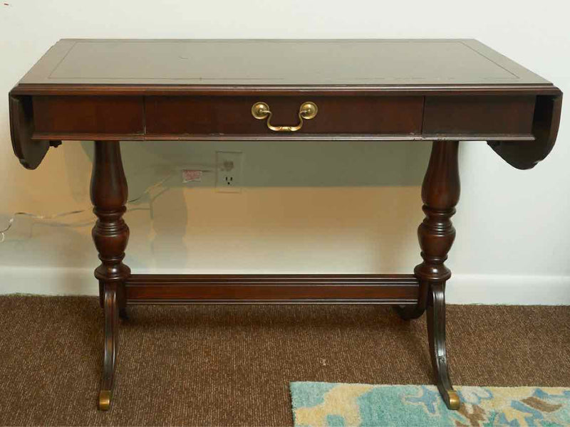 Lane Furniture Mahogany Dropleaf Table Console with Trestle Base