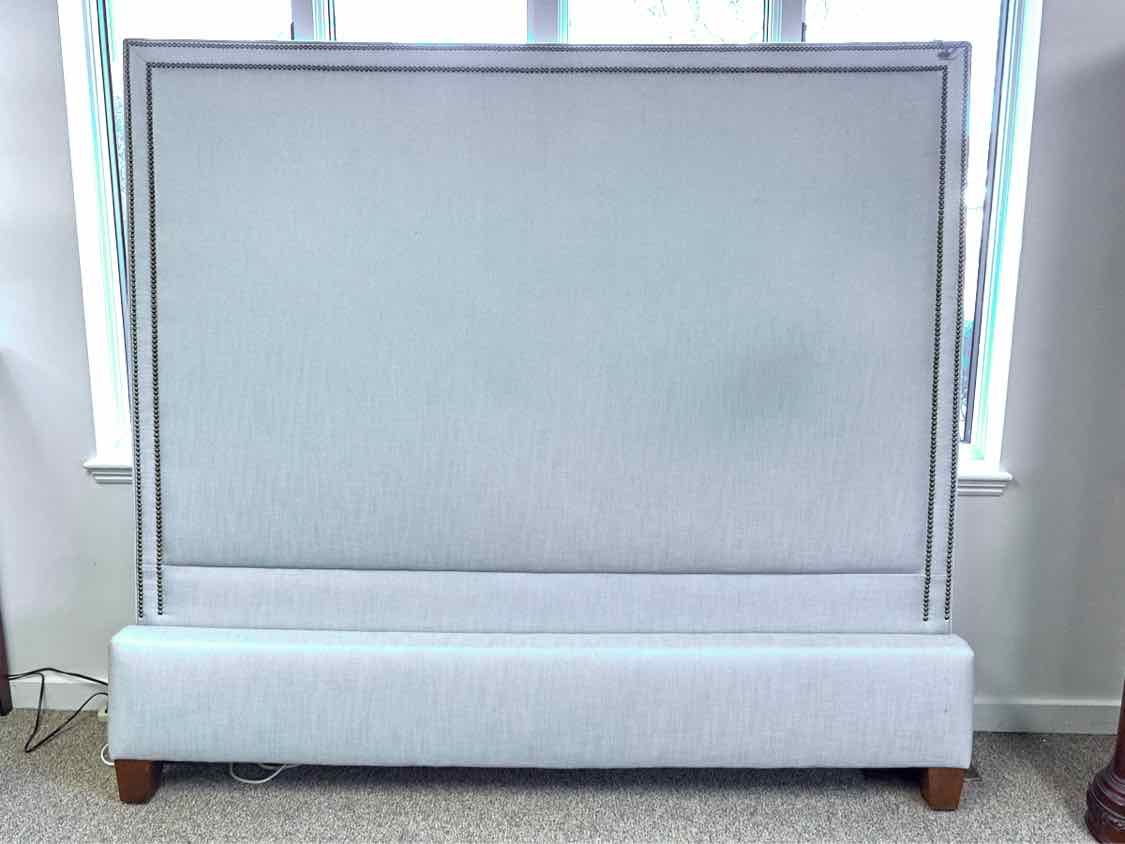 Mitchell Gold Heather Blue Upholstered King Bed