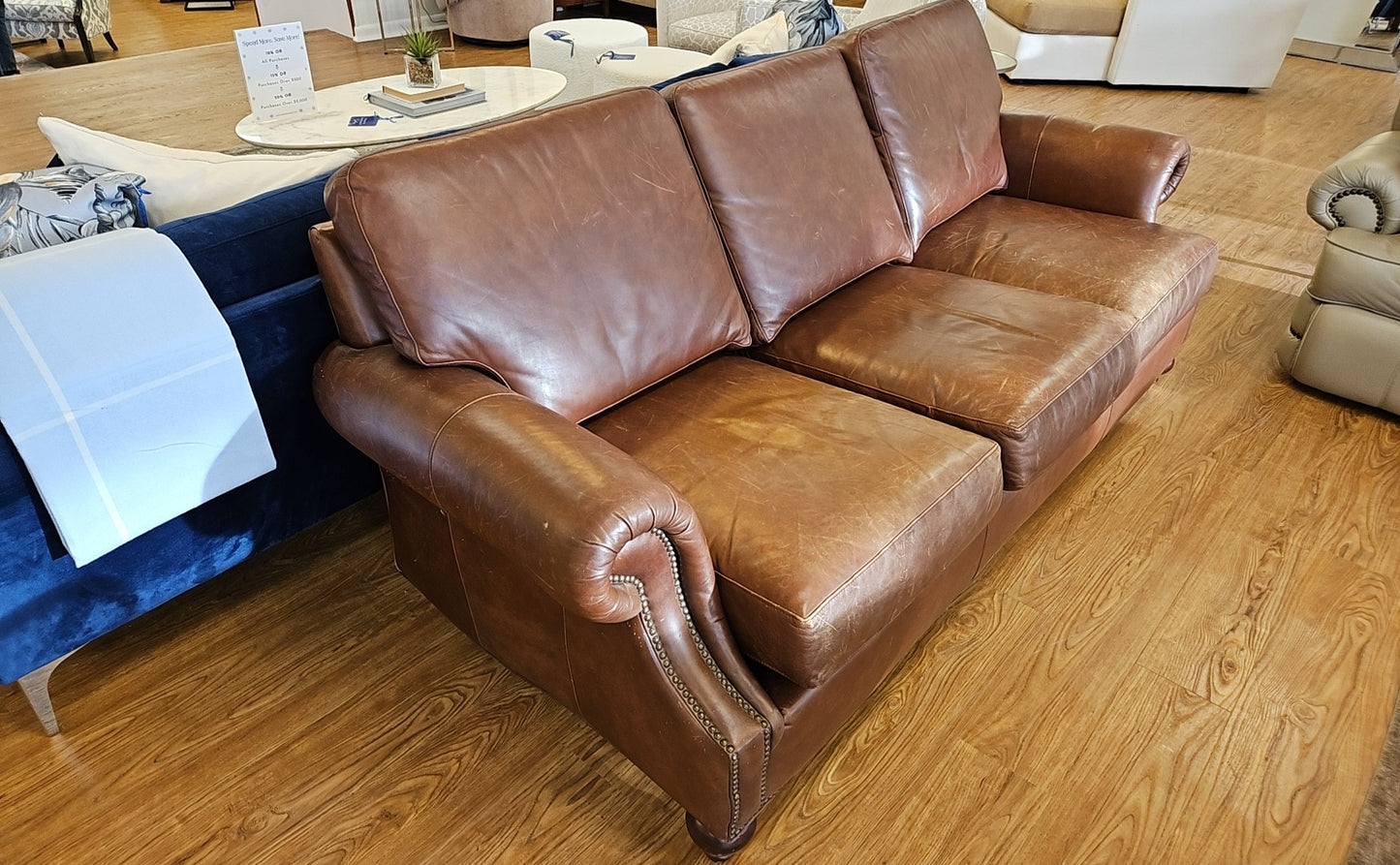 Ethan Allen Leather Sofa