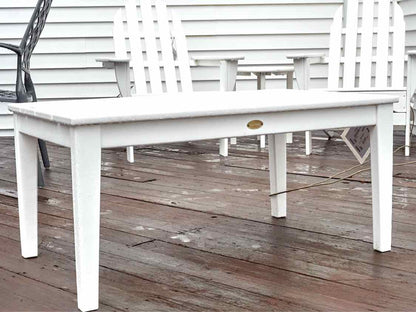 L. L. Bean Outdoor White Weather Resistant Cocktail  Table