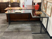 Crate & Barrel Glass Top Desk