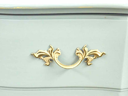 Dixie French Provincial Three Drawer Dresser in Ice Blue