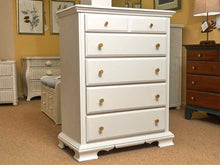 Kincaid Arctic Finish 5 Drawer Chest with Gold Finish Knobs