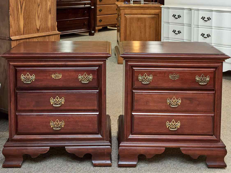 Pair Of Cherry 2 Drawer Bedside Chests