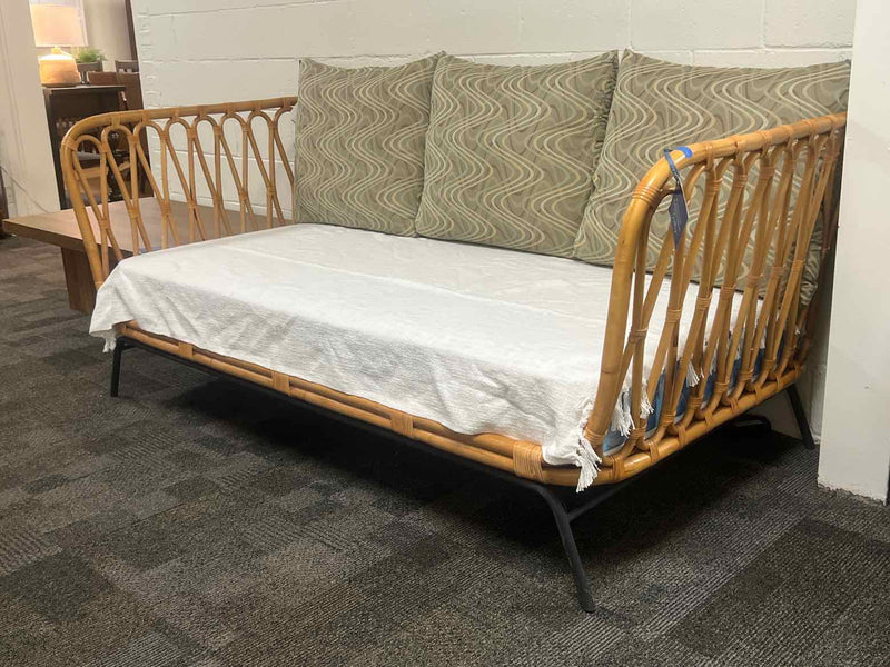 Crate & Barrel Rattan Twin Daybed