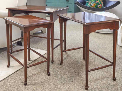 Set of 3 Nesting Cherry Drexel Side Tables