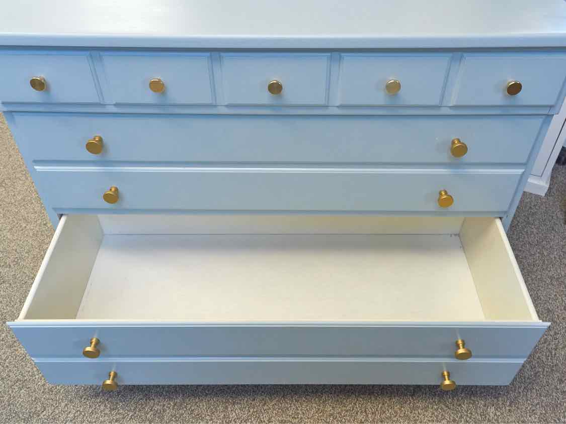 One Drawer Two Door Nightstand Finished in 'Pewter Grey'