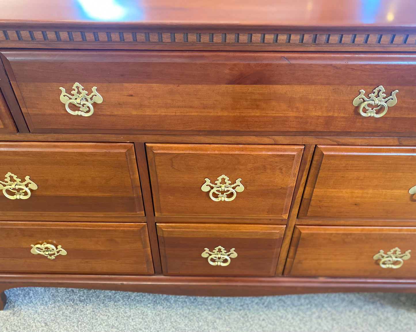 Davis Cabinet Co. American Knotty Cherry 9 Drawer  Dresser