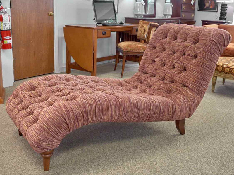 Arhaus 'Camden' Tufted Chaise in Merlot