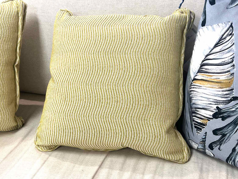 Chartruese Striped Accent Pillow