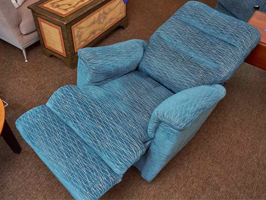 La-Z-Boy  Rocker Recliner In Light Blue Upholstery