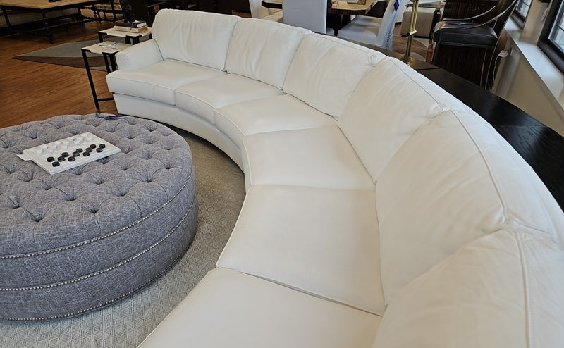 Elite Leather 'Seville' Sectional in Florence White