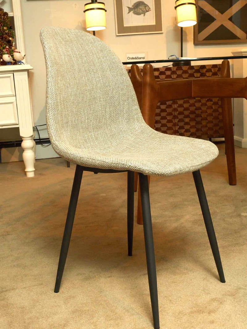 Pair of West Elm Mid Century Design Upholstered  Dining Chairs