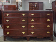 Solid Mahogany Inlaid Eight Drawer Dresser