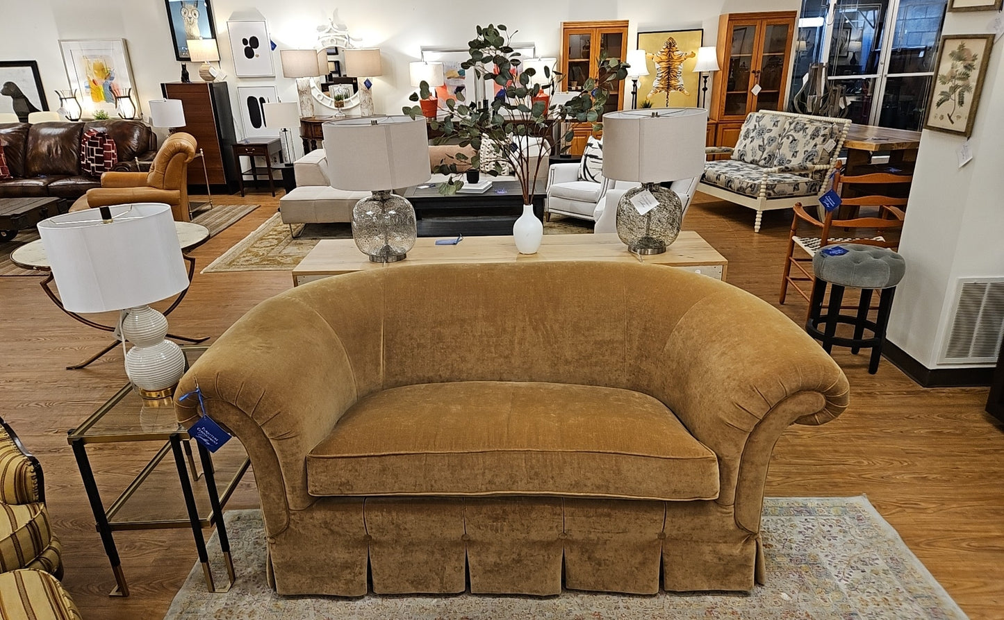 Calico Corners Gold Loveseat