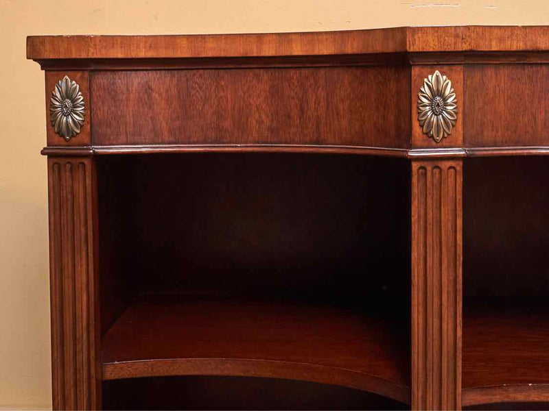 Ethan Allen  Console/ Library Sofa Table with Banded Inlay Border