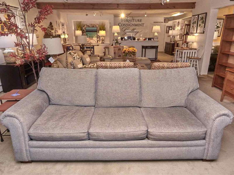 Klaussner  Grey Tweed 3 Cushion Upholstered Sofa