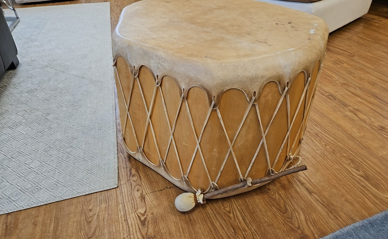 Handmade Taos Drum Cocktail Table