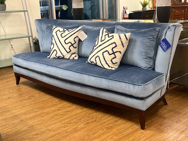 Donghia Baby Blue Velvet Sofa