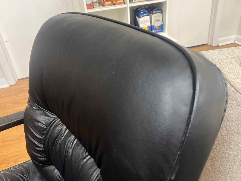 Black Faux Leather Office Chair