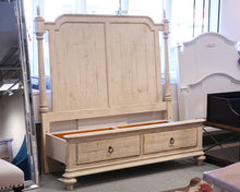 Kincaid Westland Queen Bed with Storage Footboard in Rustic White Finish