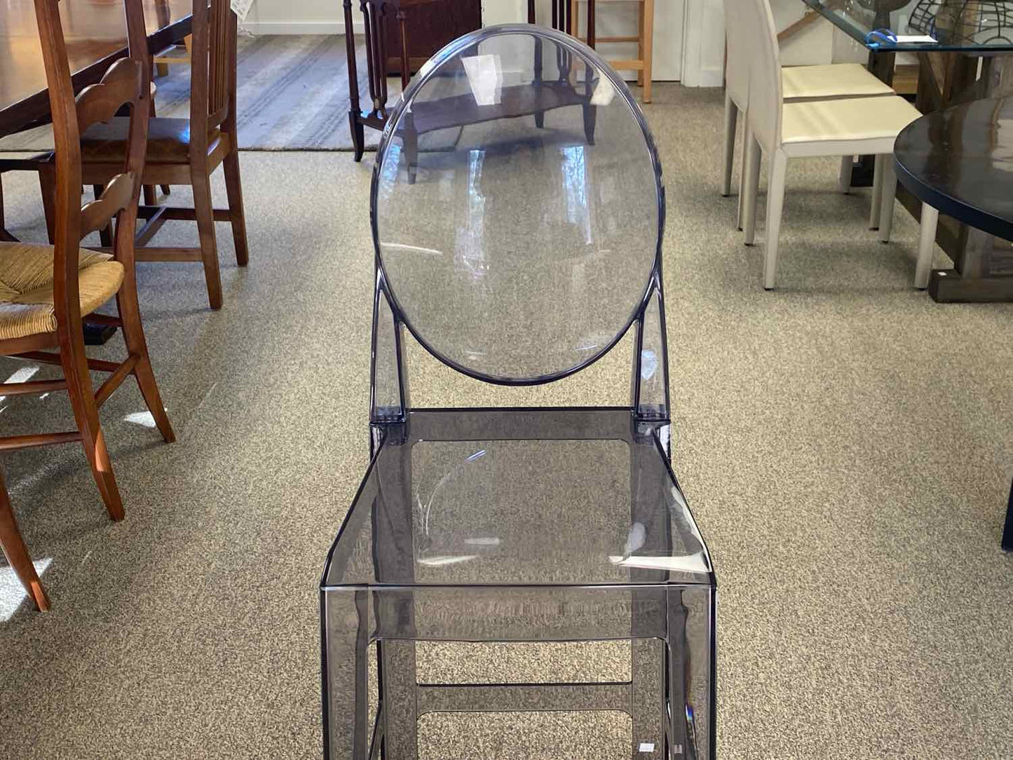 Set of 4 Lucite Ghost Counter Stools