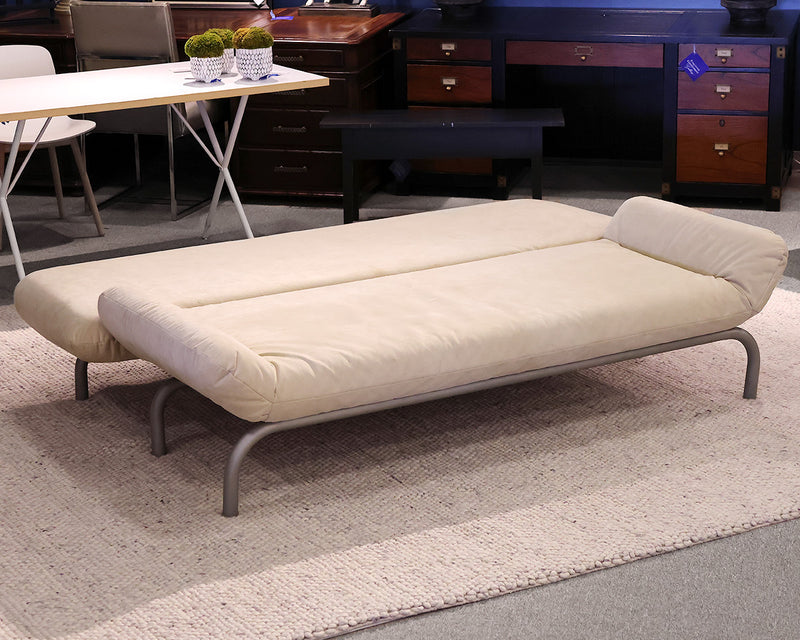 Rolf Benz Convertible Sofa Bed in Buttercream Microsuede