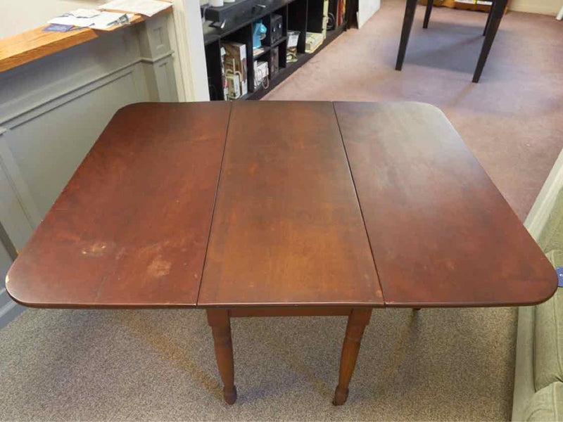 19th Mahogany Drop Leaf  Gate Leg Dining Table on Casters