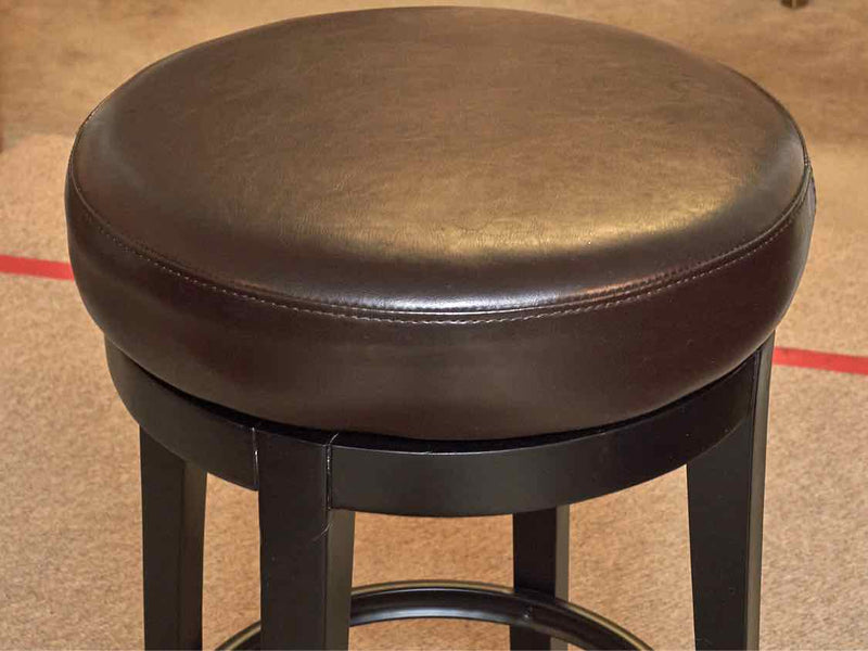 Pier One Set Of 3 Chocolate Brown Swivel Bar Stools