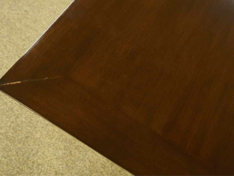 Espresso Finish Handmade Contemporary Dining Table with 2 15" Leaves