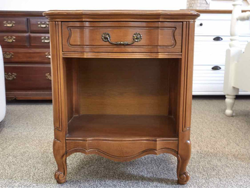 Scalloped Edge Cherry Nightstand