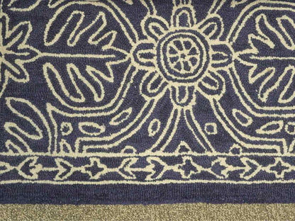 Ralph Lauren Navy and White Area Rug