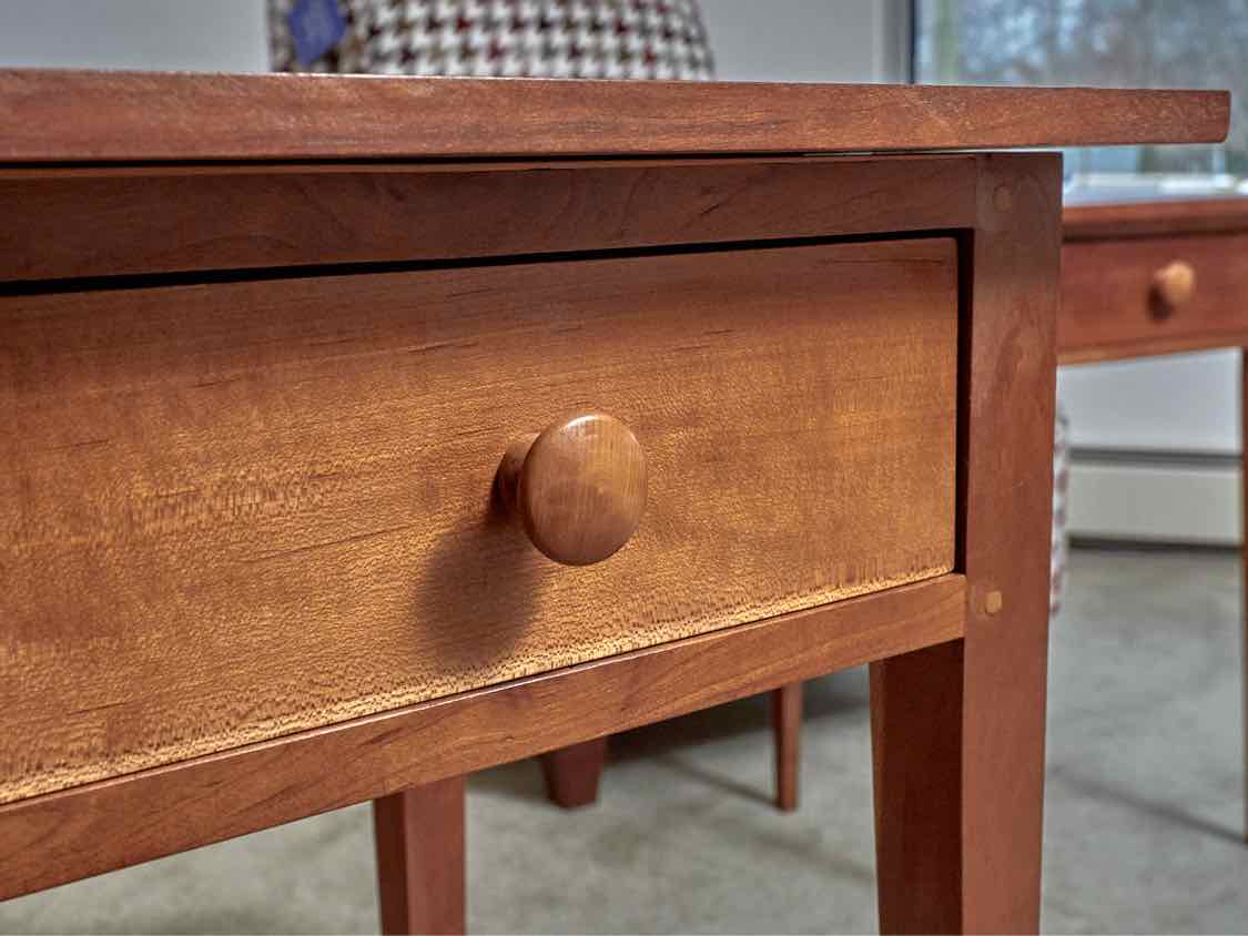 Solid Cherry 1 Drawer Shaker Style Legs Side Table