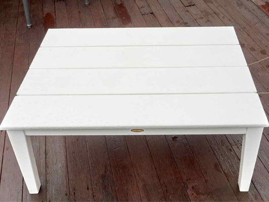 L. L. Bean Outdoor White Weather Resistant Cocktail  Table