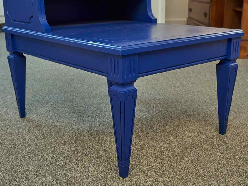 Pair of Royal Blue Stepback Side Tables