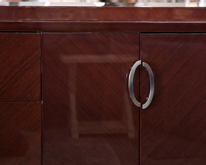 Rosewood Lacquer Dresser with Mirror